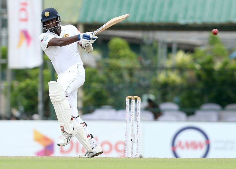 Angelo Mathews&nbsp;was dismissed on 27 as Sri Lanka struggled on day one