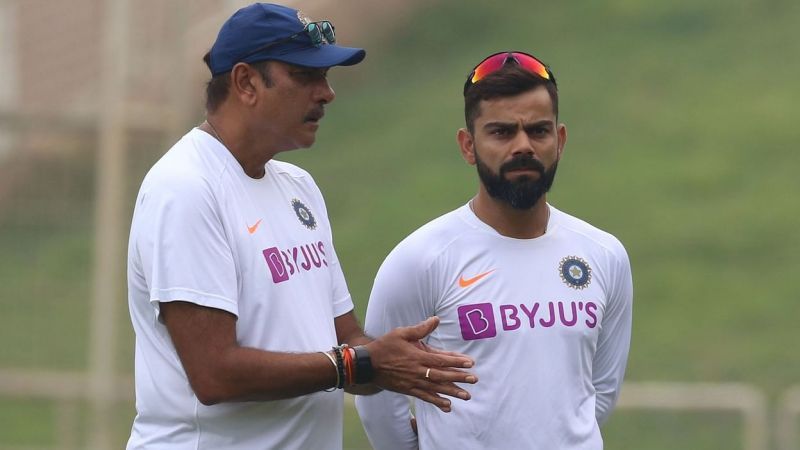 Ravi Shastri (left) and Virat Kohli