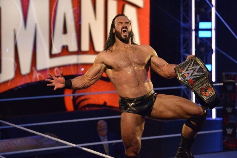 Drew McIntyre at WrestleMania 36.