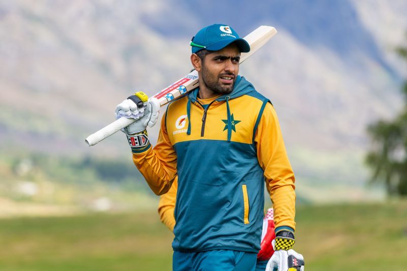 Babar Azam during a nets session