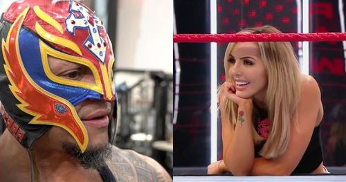 Rey Mysterio and Peyton Royce.