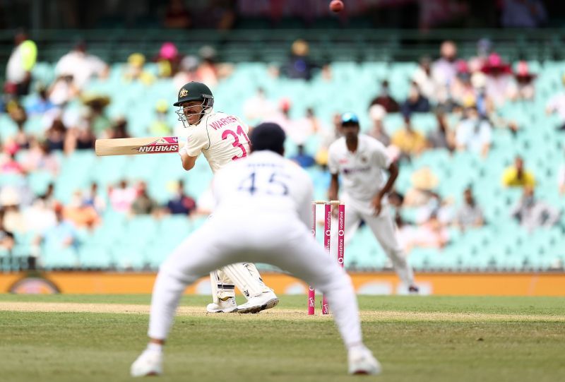 David Warner got out cheaply to Mohammed Siraj