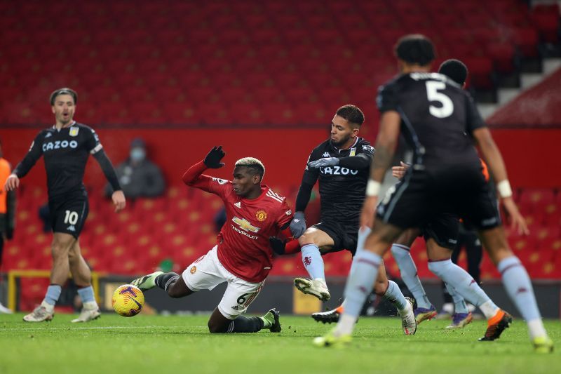 Douglas Luiz's challenge on Paul Pogba may not have been worth a penalty.