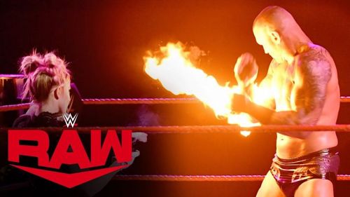 Last week's edition of WWE Monday Night RAW ended with Alexa Bliss shooting a fireball in Randy Orton's face, but was that the original plan?