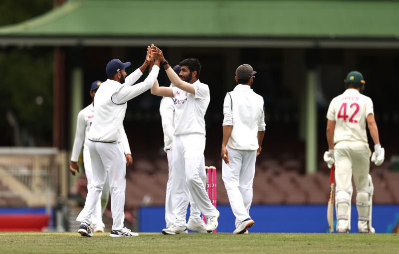 Jasprit Bumrah scalped two wickets in Australia's first innings of the Sydney Test.