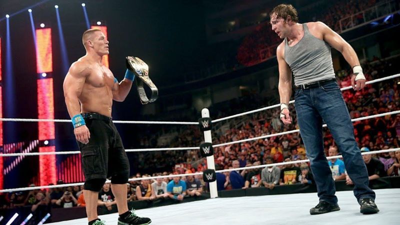 John Cena and Dean Ambrose (Jon Moxley)