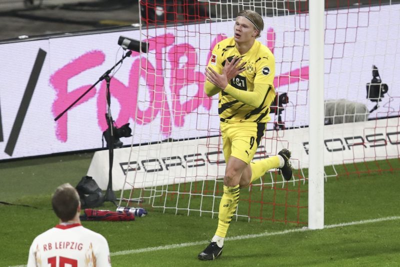 Haaland in action for Dortmund