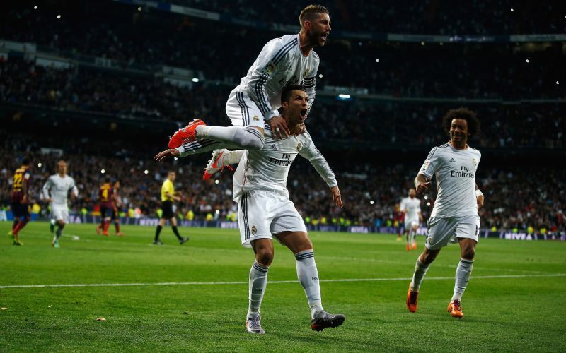 Sergio Ramos and Cristiano Ronaldo during their time together at Real Madrid