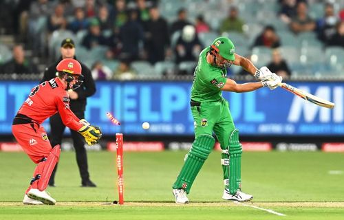 Action from the match between Melbourne Stars & Melbourne Renegades