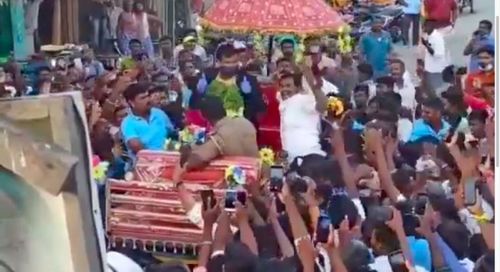 T Natarajan's grand welcome