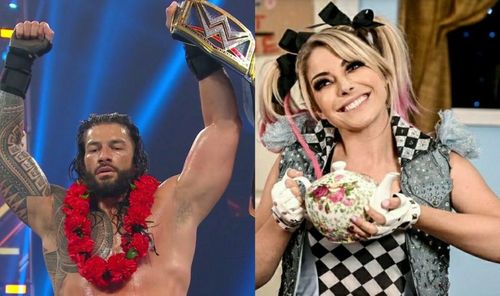 Roman Reigns (left); Alexa Bliss (right)