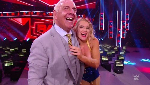 Ric Flair helped Lacey Evans defeat Charlotte Flair this week