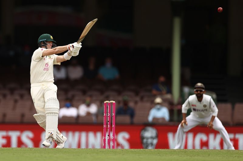 Steve Smith belted the India bowlers on his way to 131 runs.