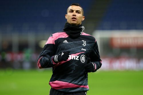 Cristiano Ronaldo ahead of Juventus' 2-1 win over AC Milan