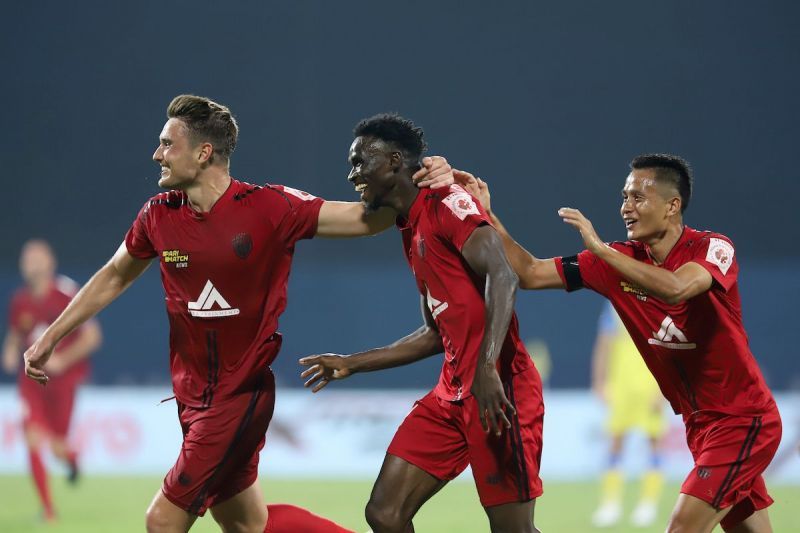 Idrissa Sylla will have to play his part to score goals for NorthEast United FC. (Image: ISL)