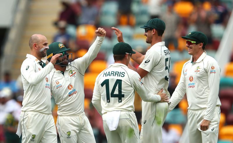 Australia celebrate Rohit Sharma&#039;s wicket on Day 2