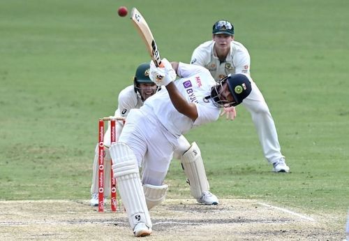 Rishabh Pant in action.