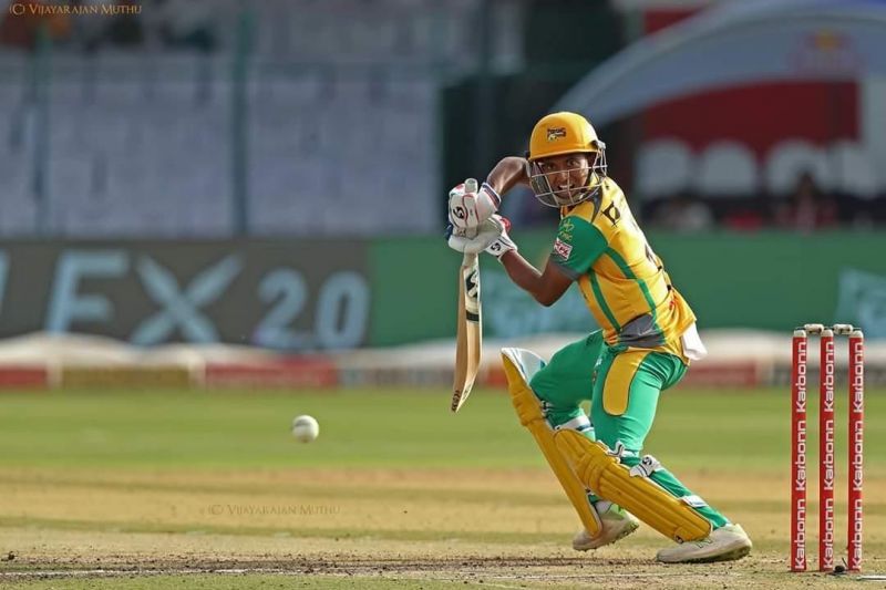 KL Shrijith in action during the KPL