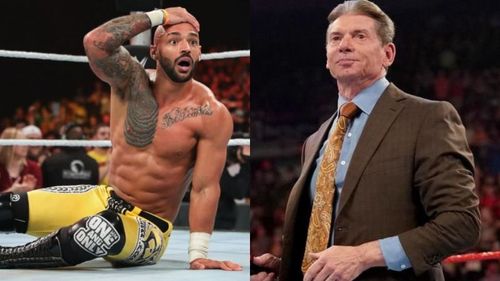 Ricochet (left); Vince McMahon (right)