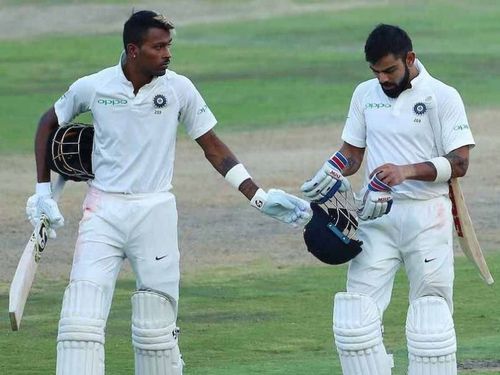 Virat Kohli (R) and Hardik Pandya (L) return to India's squad for England Tests