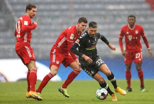 Bayern Munich defeated Freiburg 2-1 at home