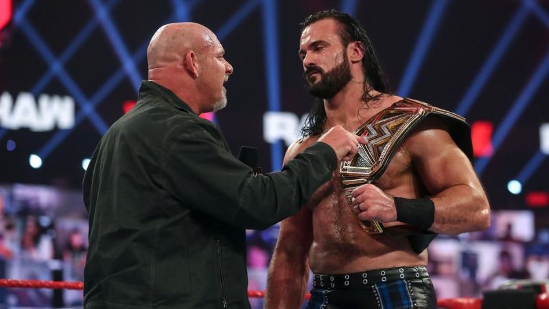 Goldberg challenged Drew McIntyre to a Royal Rumble match.