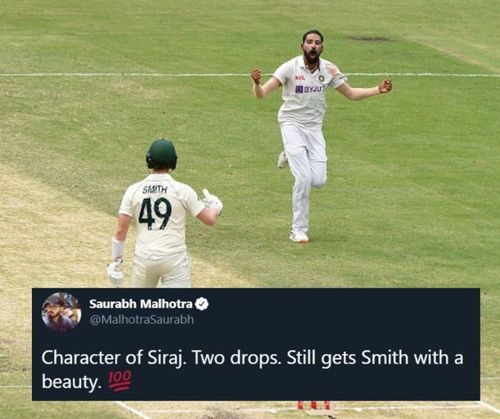 Mohammed Siraj got Steve Smith on Day 4