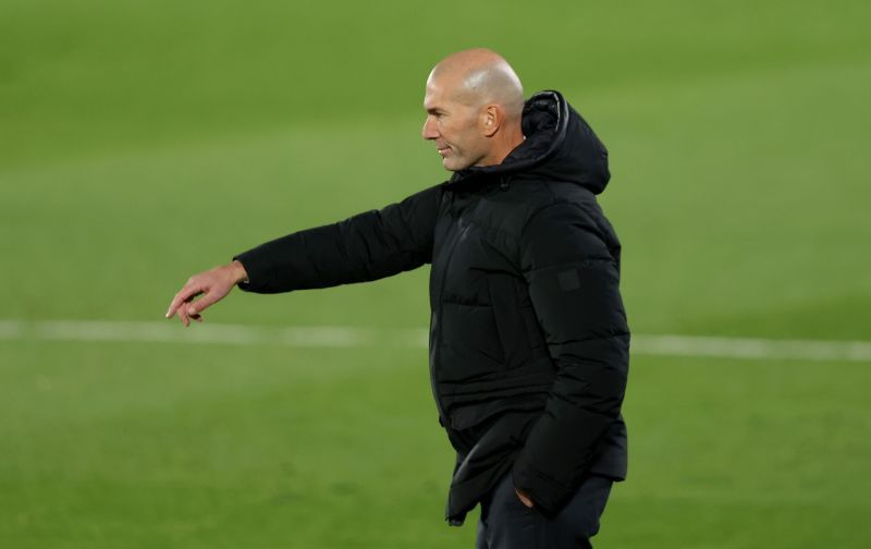 Real Madrid coach Zinedine &lt;a href=&#039;https://www.sportskeeda.com/player/zinedine-zidane&#039; target=&#039;_blank&#039; rel=&#039;noopener noreferrer&#039;&gt;Zidane&lt;/a&gt;