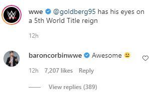 King Corbin's response