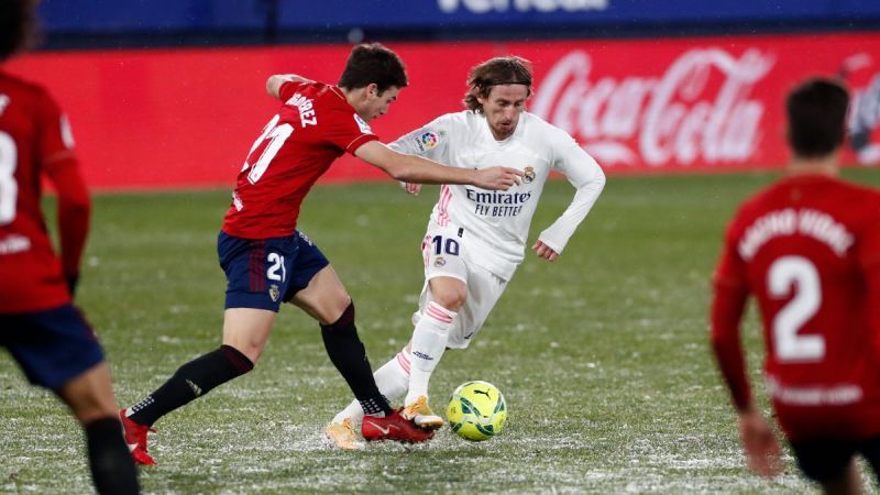 Real Madrid drew goalless with Osasuna.