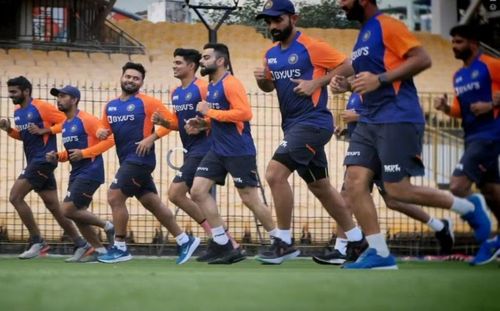 Team India's training session. Pic: BCCI