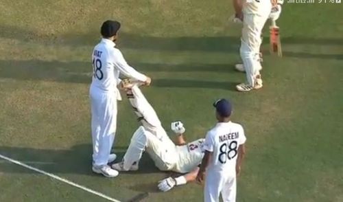 Virat Kohli and Joe Root share a moment of camaraderie on the field on Friday. (Image source: Team India/Instagram)