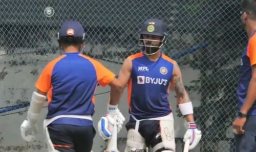 Team India during their practice session. Pic: Indian Cricket Team/ Instagram