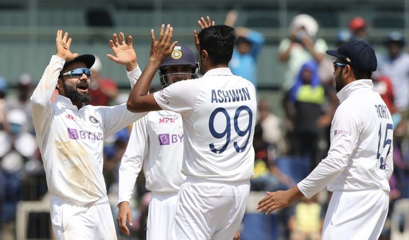 Ravichandran Ashwin celebrates a wicket