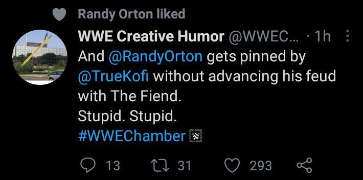 Randy Orton likes tweet slamming WWE for his current booking