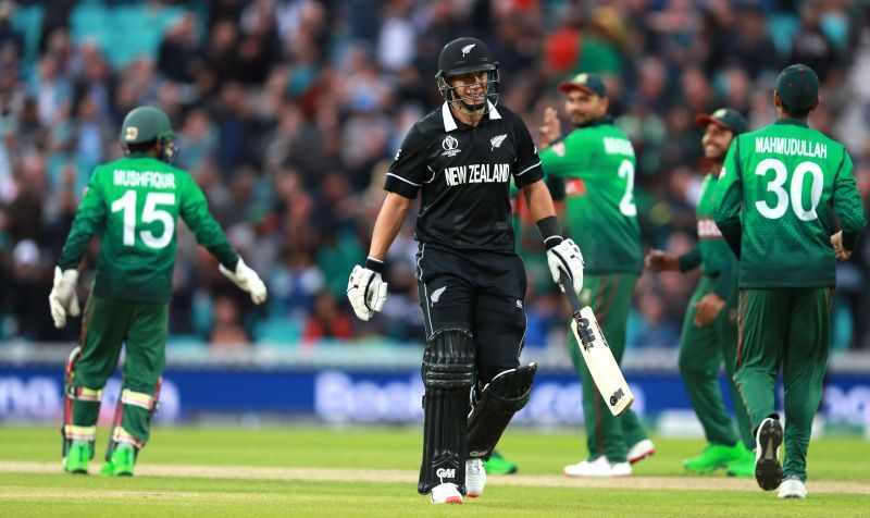 Action from a Bangladesh v New Zealand encounter.