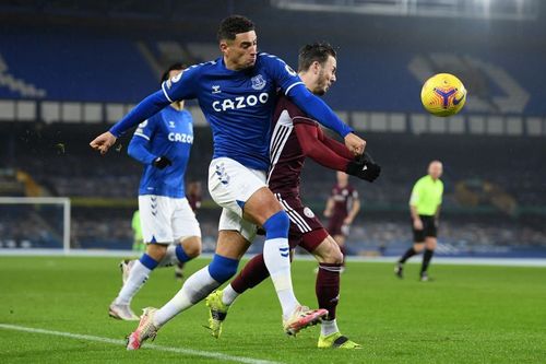 Ben Godfrey in action for Everton