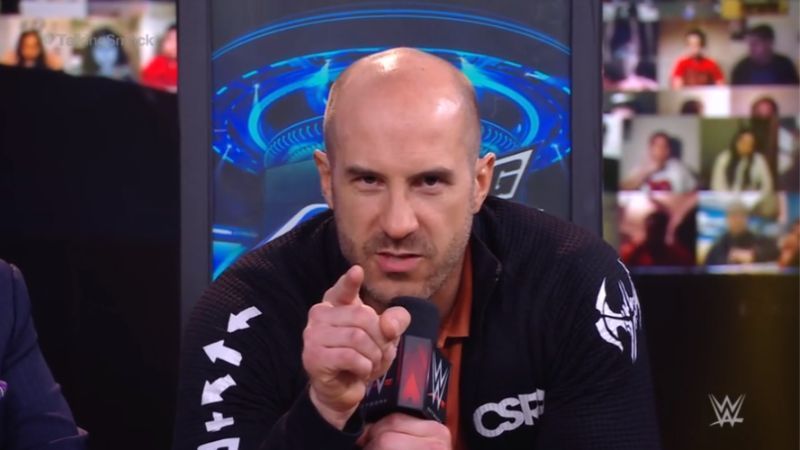 Cesaro spoke directly to the camera on WWE Talking Smack