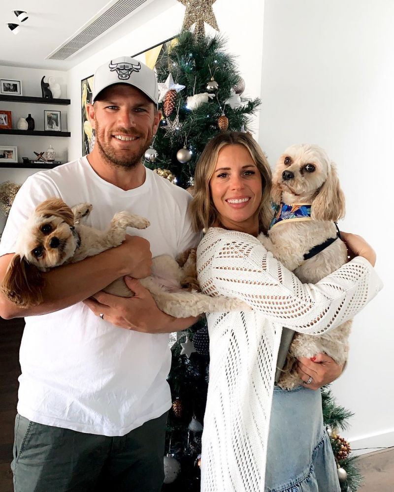 Aaron Finch and his wife