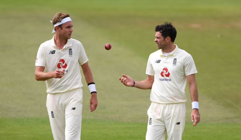James Anderson (R) and Stuart Broad (L) have taken 611 and 517 Test wickets respectively