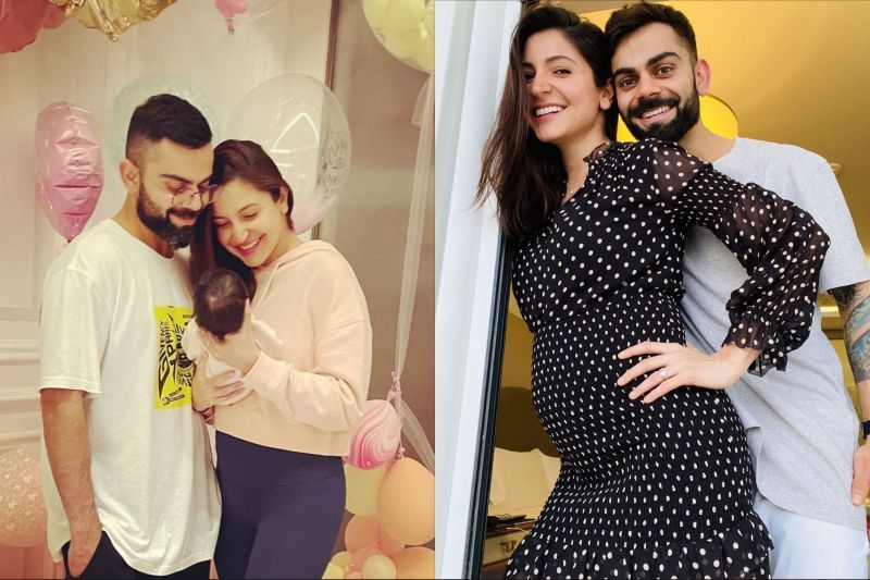 Anushka Sharma, Virat Kohli, and their daughter Vamika