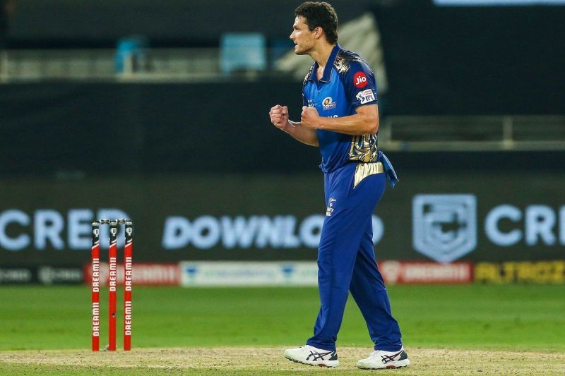 Nathan Coulter-Nile in action for Mumbai Indians