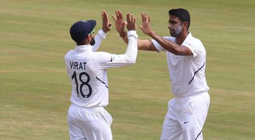 Virat Kohli and R Ashwin celebrate a wicket against England (Credits: The Quint)