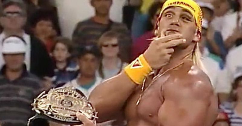 Hulk Hogan&#039;s black eye was visible at WrestleMania IX