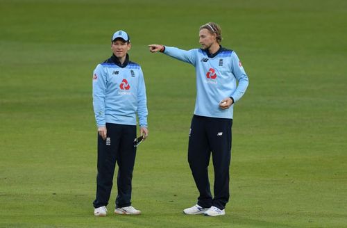 Eoin Morgan(L) & Joe Root