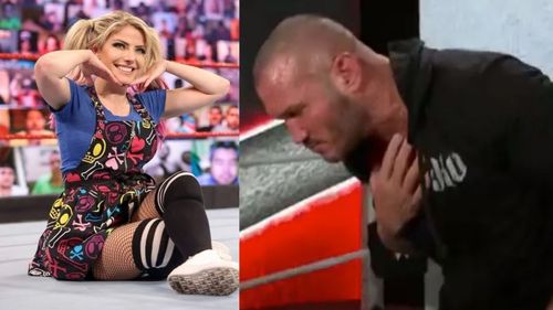 Alexa Bliss (left); Randy Orton (right)