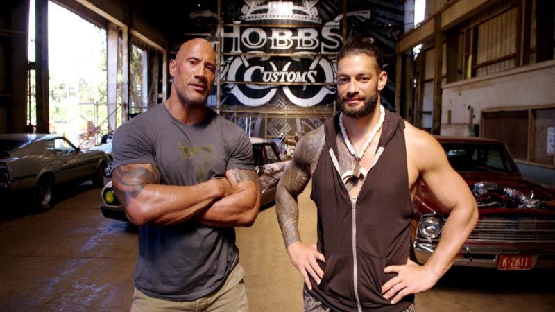 Roman Reigns on the set of Hobbs &amp; Shaw