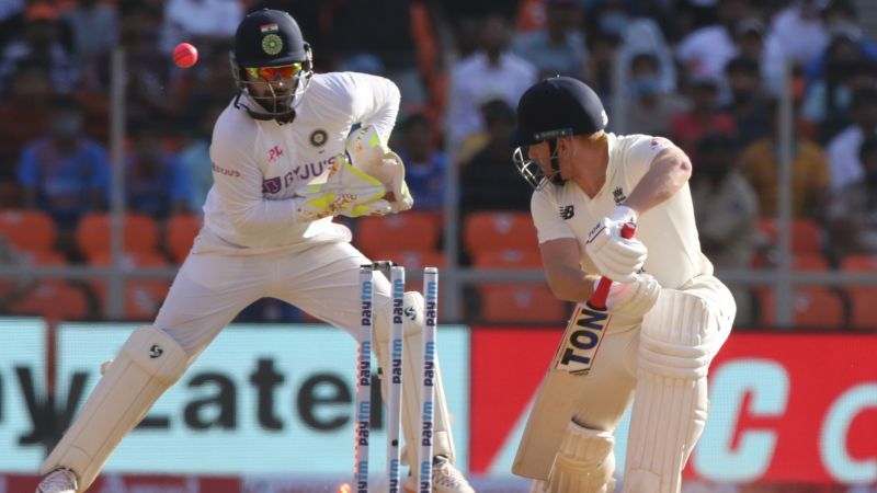 Jonny Bairstow gets bowled by Axar Patel (Image courtesy BCCI)