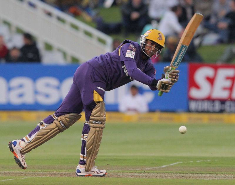 Shakib Al Hasan in action for the Kolkata Knight Riders