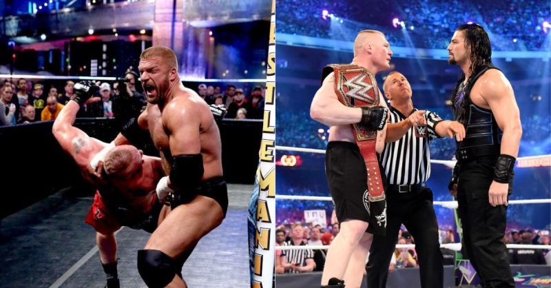 Triple H and Brock Lesnar; Brock Lesnar and Roman Reigns